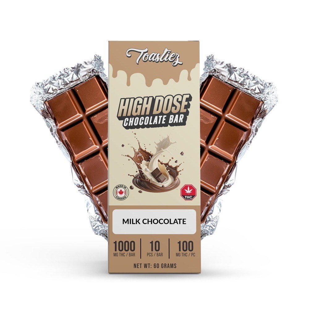 Toastiez High Dose Chocolate Bar – 1000mg THC